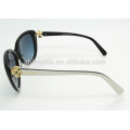 lady top quality fashion sunglasses with metal flower decorated hinge